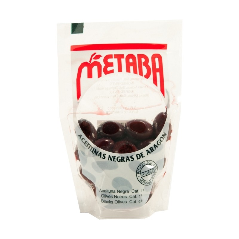 Aceituna negra frita Metaba bolsa 100 gr Aceituna negra frita Metaba bolsa 100 gr