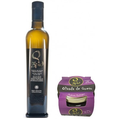 Aceite de Oliva Virgen Extra Zeid 500 cc + paté de aceituna negra con queso