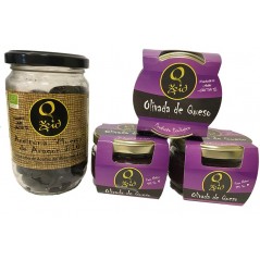 Pack Aceituna negra muerta Zeid 165gr. variedad empeltre + 3 u. Páte de olivada con queso.